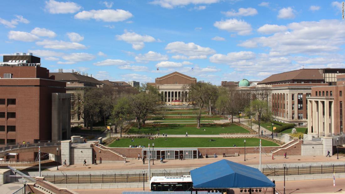 An image of the East Bank of the University of Minnesota, displaying the Lawn and Northrop. Image courtesy of CNN.